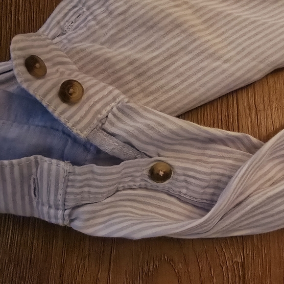 H&M long sleeve button down with corduroy elbow patches size 14 - Picture 8 of 9